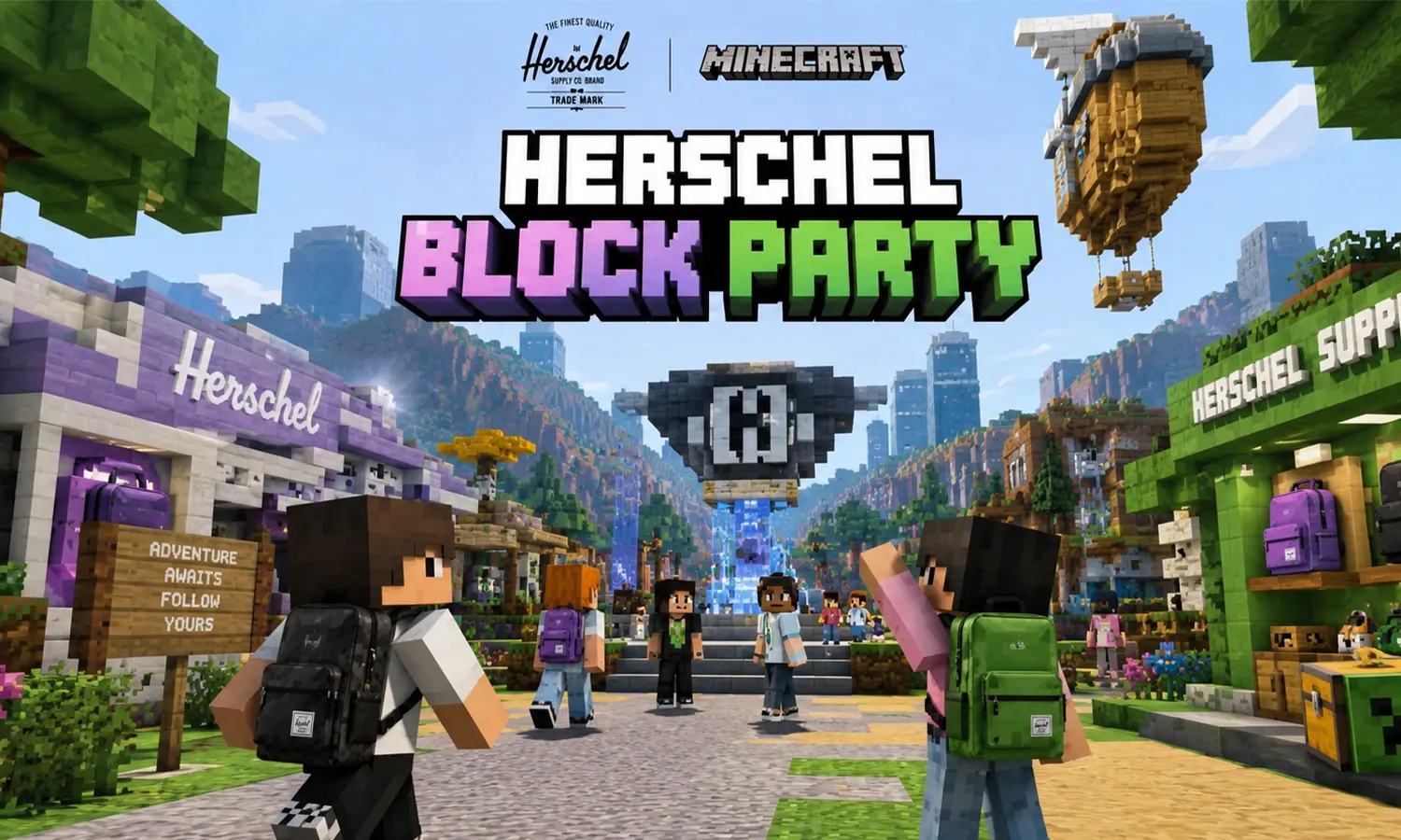 Kolaborasi Unik! Herschel Bawa Pengalaman Belanja ke Dunia Minecraft Lewat Block Party